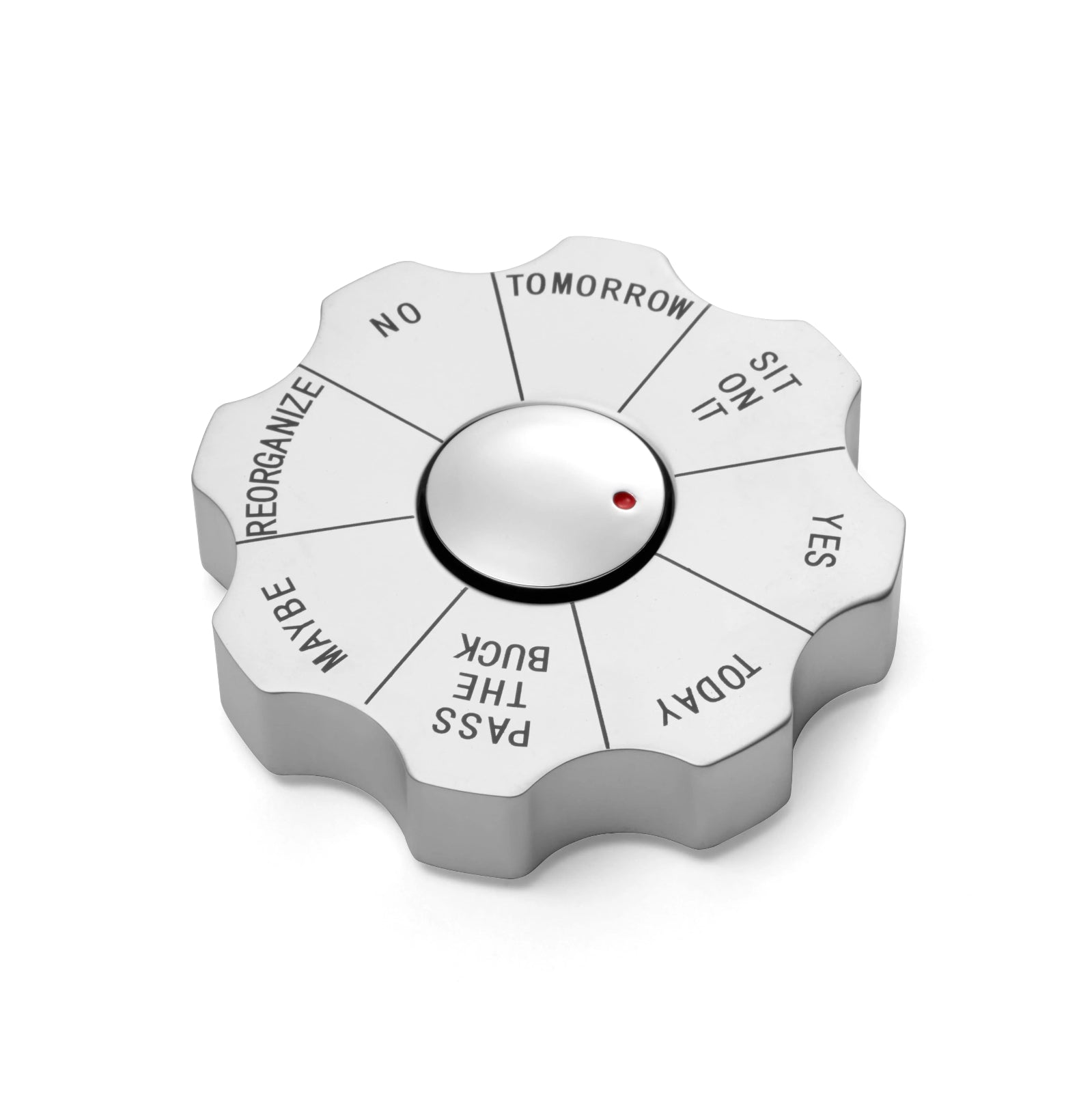 Executive Desk Decision Maker - Silver Metal Paperweight