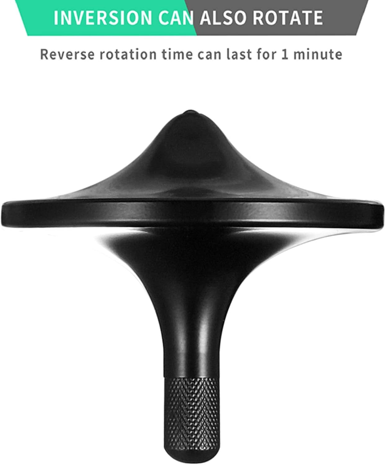 Stainless Steel Spinning Top - Premium EDC Fidget Toy (Black, Small)