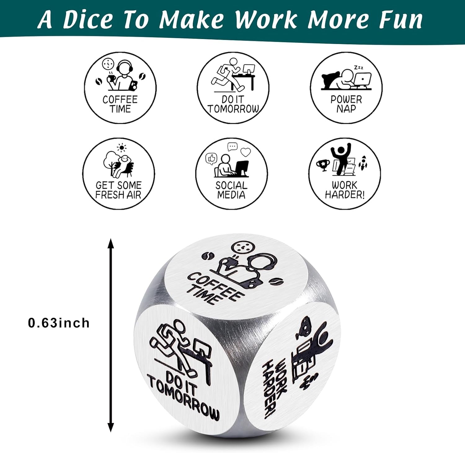 Stress Relief Dice Toy for Office Workers - Humorous Gifts for Coworkers