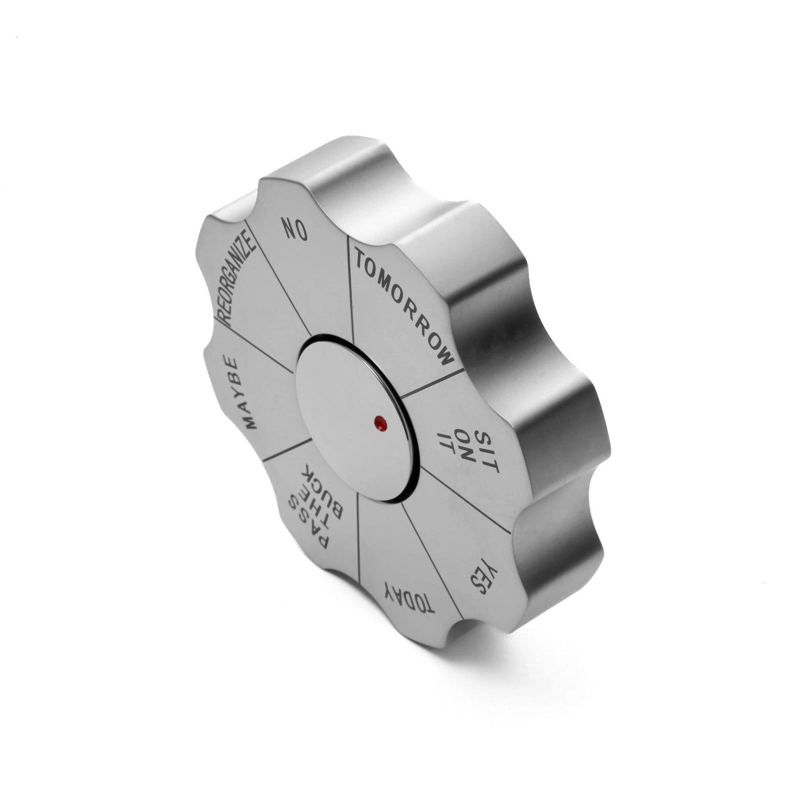Executive Desk Decision Maker - Silver Metal Paperweight
