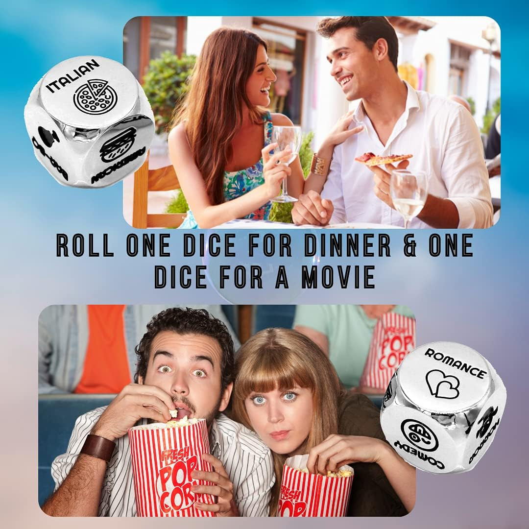 Dinner and Movie Dice, Date Night Decider & Couples Gift