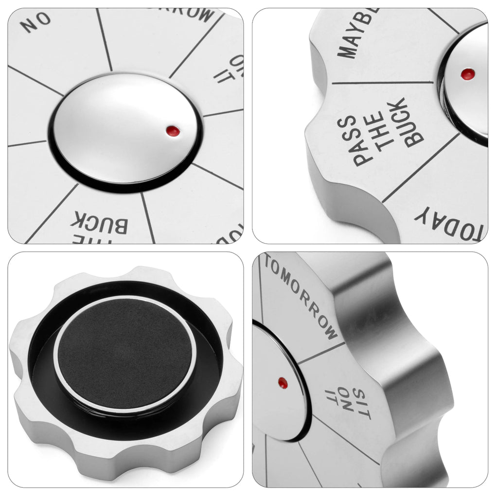 Executive Desk Decision Maker - Silver Metal Paperweight