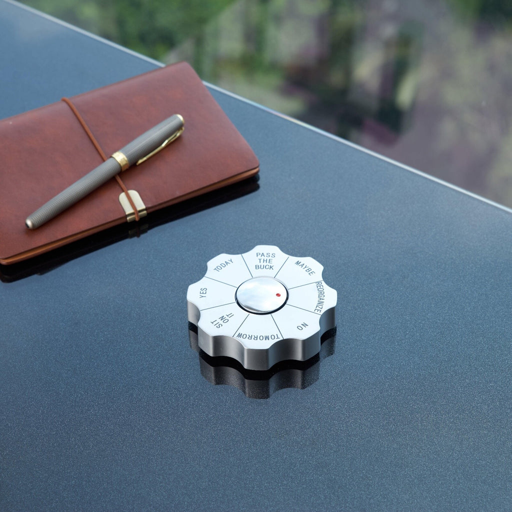 Executive Desk Decision Maker - Silver Metal Paperweight