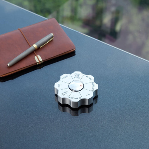 Executive Desk Decision Maker - Silver Metal Paperweight